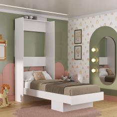 Cama Articulada Infantil/Juvenil com Nicho Casatema Branco