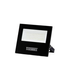 Refletor Tr Led 50w Slim Preto - Taschibra 3000k (amarela)