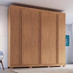 Guarda Roupa Casal 6 Portas 4 Gavetas Eros Móveis Castro
