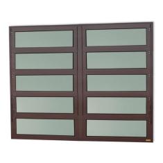 Janela de Alumínio Basculante 2 Seções 100x200cm Vidro Mini Boreal Eli