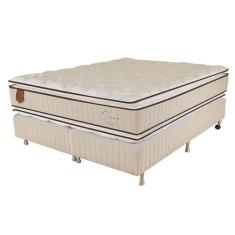 Cama Box King Size (Box + Colchão) 193x203x75 Ouro Prorelax Molas Ensa
