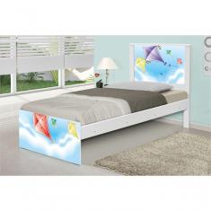 Cama Solteiro Adesivada Pipas Com Colchão