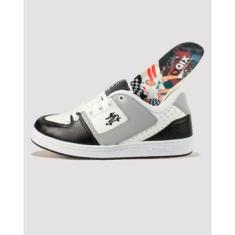 Tênis Qix Chorão 01 - Preto / Branco / Cinza-Unissex