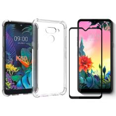 Capinha Silicone Antichoque e Película Vidro 3D LG K50S