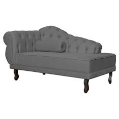 Divã Recamier Larissa 150cm Suede Lado Esquerdo Para Sala - Ds Estofados