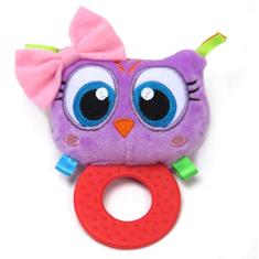 LOVE Chocalho Com Mordedor Coruja Love Lilas