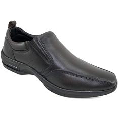Sapato Conforto Couro Pipper Casual Masculino - Marrom - 39