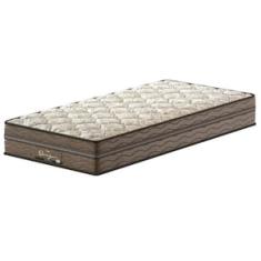 Colchão Solteiro Probel Oregon com Euro Pillow e Molas Prolastic Light 24x88x188cm – Bege/Marrom