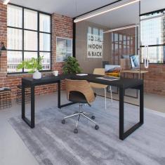 Escrivaninha em L Yon Diretor 150x70x75 Preto