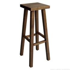 Banqueta Hardman Madeira Padrão Nogueira Assento Quadrado - Hardman Mó