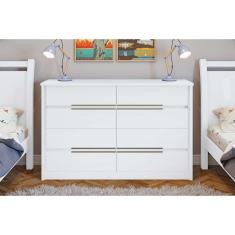 Cômoda de Quarto Urban c/ 8 Gavetas Branco - Lopas