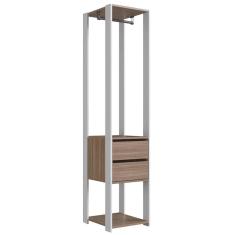 Guarda Roupa Closet 02 Gavetas 183X40cm Branco Montana PRODDY