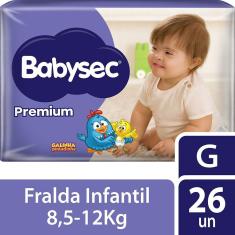 Fralda babysec galinha pintadinha premium G 26 unidades