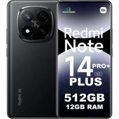 Xiaomi Redmi Note 14 Pro+ Plus 512gb / 12gb+06gb Ram (18GB Ram) 5g Nfc Dual Sim Tela 6,67" 1.5k 120hz Câmera 200 Mp Carregador 120w Ip68 Global - Preto