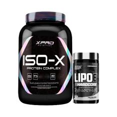 Kit Termogênico Lipo 6 Black - Nutrex + Whey Protein Iso - X Complex 900g - XPRO Nutrition-Unissex