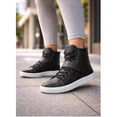 Tênis Cano Alto Feminino Botinha Fitness Almofadado Preto - TENEHI, 35