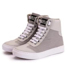 Tênis Feminino Cano Médio Treino Academia Lona Leve Macio-Feminino