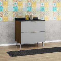 Balcão Duplo Bartira Rubi com 2 Gavetões - 80,1cm de largura