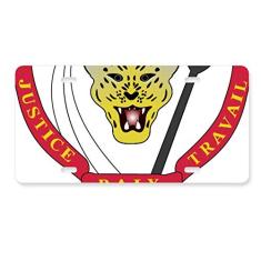 DIYthinker Emblema nacional do Congo para decoração de carro, acessório de aço inoxidável