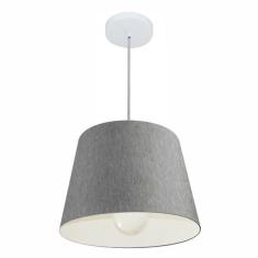Lustre Pendente Cone Md-4240 Cúpula Em Tecido 30/40x30cm Rust