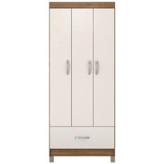 Guarda Roupa Solteiro 03 Portas 31060 Amendola Off White Demobile