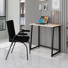 Escrivaninha Dobrável Fit Mds. 77*45*80 Preto/Off White