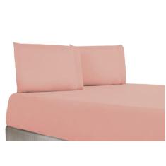 Lençol Casal 3 Peças 400 Fios Ponto Palito - Maville, ROSE
