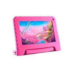 Tablet Multilaser Kid Pad com Controle Parental 32GB + Tela 7 pol + Case + Wi-fi + Android 11 Quad Core - Rosa - NB379