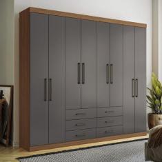 Guarda-Roupa Casal 8 Portas 6 Gavetas 238,80cm Master Santos Andirá, J