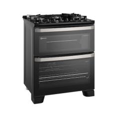 Fogão Electrolux 5 Bocas Experience FE5DP Com Duplo Forno Preto 110V