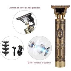 Máquina Profissional Dragão Acabamento Sem Fio Cabelo Barba  - Home Go