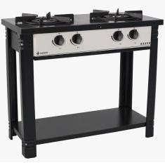 Fogão a Gás Bravo Industrial 2 Bocas Venâncio Cinza Esmaltado BR2B 16556