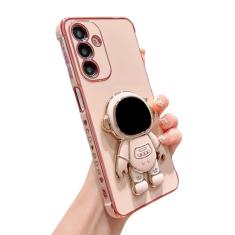 phylla Capa de telefone para Samsung Galaxy A15 4G/5g 6,5 polegadas, capa de telefone com suporte de astronauta de luxo com lindo coração de amor lateral padrão pequeno de silicone macio à prova de