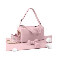 Bolsa de ginástica pequena para mulheres com compartimento para sapatos, bolsa de viagem elegante para avião, bolsa leve para mulheres e homens, bolsa esportiva de ginástica com bolso molhado para