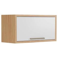 Armário Aéreo p/ Cozinha Syrah c/ 1 Porta Basculante 80cm Amendoa/Bran