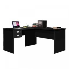 Escrivaninha / Mesa Para Computador Modelo Em L TAUR 2 Gavetas Sendo 1