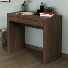 Mesa Escrivaninha 1 Gaveta Rústico Me4107 - Tecno Mobili, Marrom, Mini