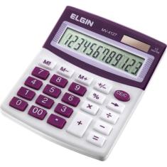 Calculadora De Mesa Elgin Mv4127 12 Dígitos Roxa