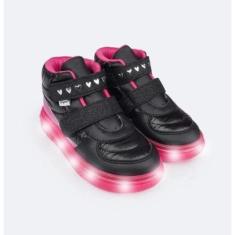 TENIS DE LED CANO MEDIO PAMPILI SNEAKER  LUZ - 483005-Feminino