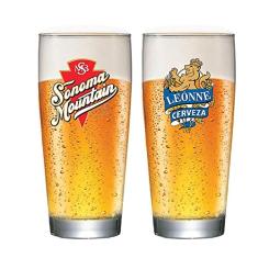 Ruvolo, Jogo de Copo de Cerveja Prime P, Copo de Vidro com Frases 2 pcs 220ml