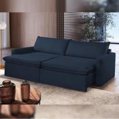 Sofá Cama Retrátil e Reclinável 220cm Marselha