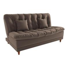 Sofá Cama 3 lugares 185cm Duda Marrom Matrix