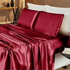 Jogo Lençol Cama Queen 4 Peças Cetim Charmousse Romantic - Bia Enxovai