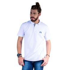 Camisa Polo Hipica Polo Club Elastano Estilo Classic, G, Branco