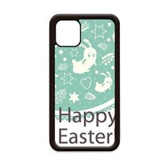 Capa Happy Easter Day Green Colorful Egg Bunny para iPhone 12 Pro Max para Apple Mini Mobile Case