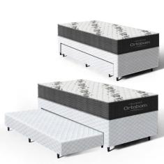 Cama Box com Colchao de Espuma D33 Ortobom Airtech 100 + Auxiliar de E