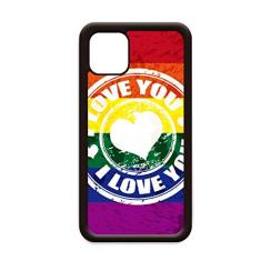 Capa Love LGBT Rainbow Postmark para iPhone 12 Pro Max para Apple Mini Mobile Case Shell