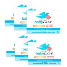 Kit Sabonete Em Barra Baby Dove Hidratação Enriquecida 75g - 6 Unidades