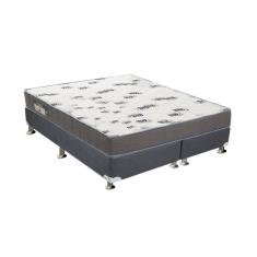 Cama Box King: Colchão Espuma D33 Ortobom Light + Base CRC Suede Gray(186x198)