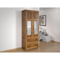 Guarda-roupa Solteiro com Espelho 4 Portas 2 Gavetas Teresina Ypê